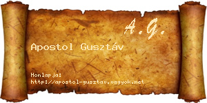 Apostol Gusztáv névjegykártya